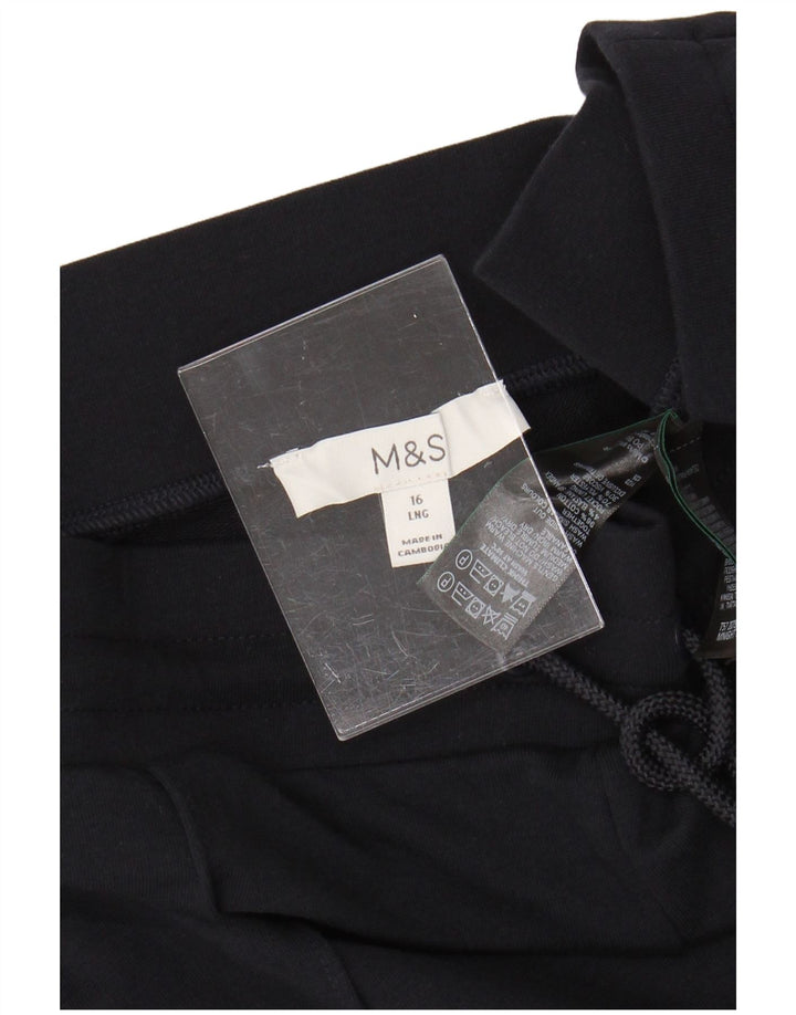 Damskie spodnie dresowe Marks & Spencer UK 16, duże, granatowe, bawełniane