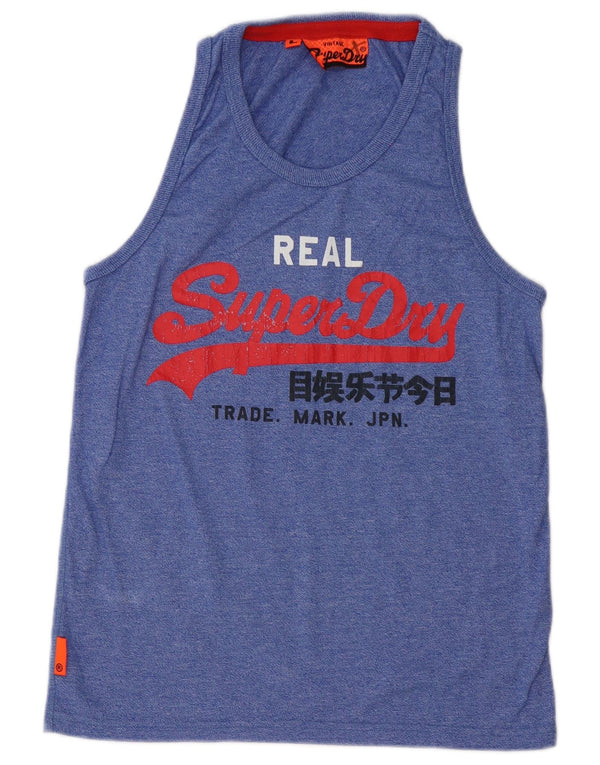 Męski top z kamizelką Superdry Graphic, duży, niebieski
