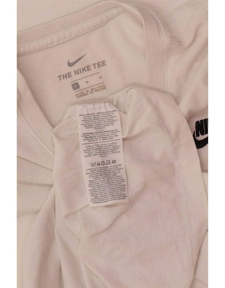T-shirt męski Nike, średni, biały, bawełniany