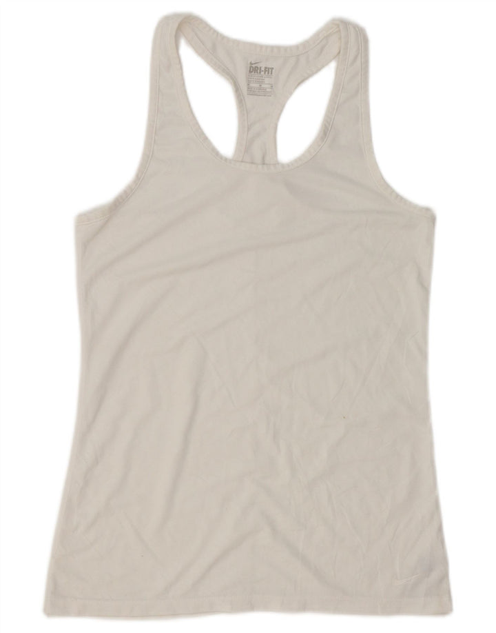 Damska kamizelka NIKE Dri Fit Slim Fit UK 12, średni biały poliester