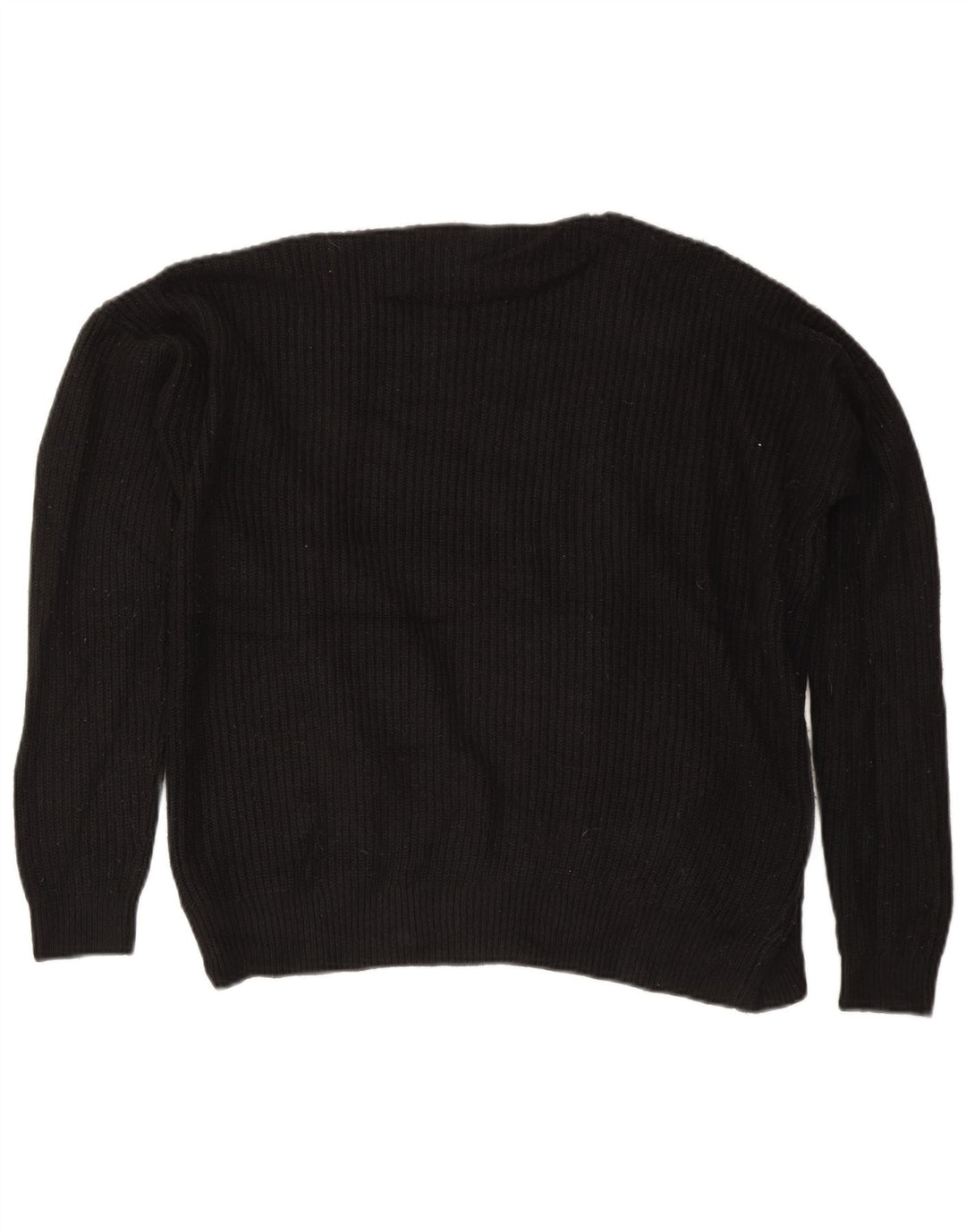 Damski sweter oversize MOSSIMO z otwartym kardiganem UK 14, średni czarny akryl