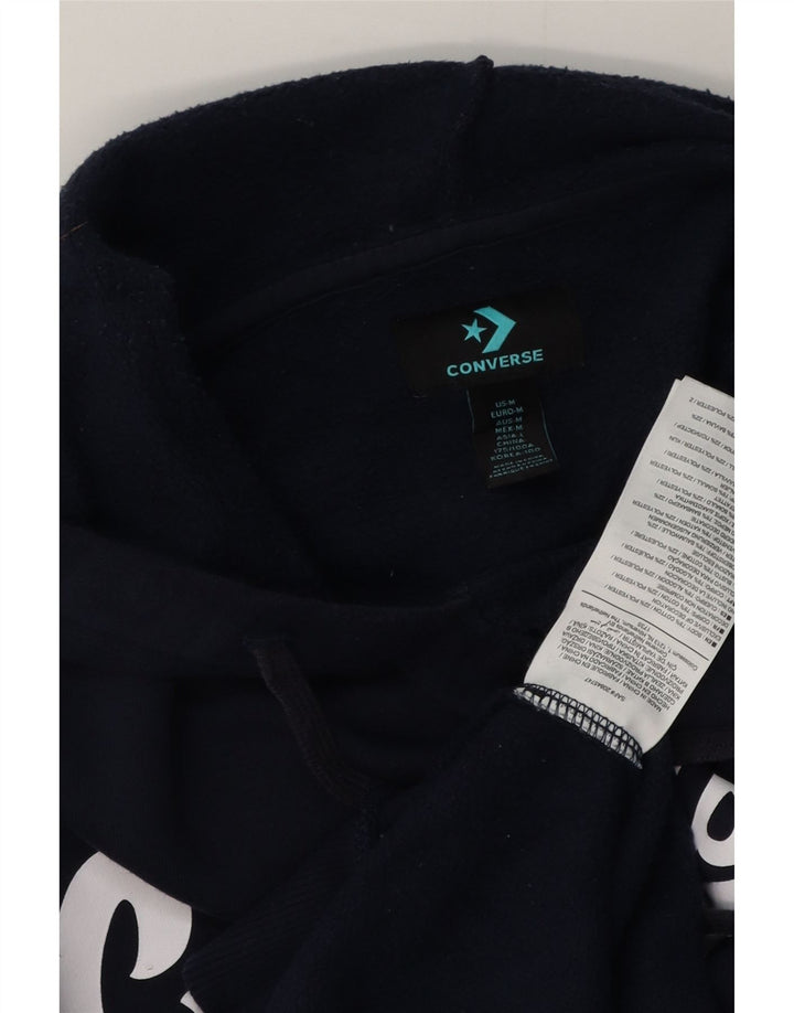 Converse Męski sweter z kapturem z grafiką, średni granatowy, bawełniany