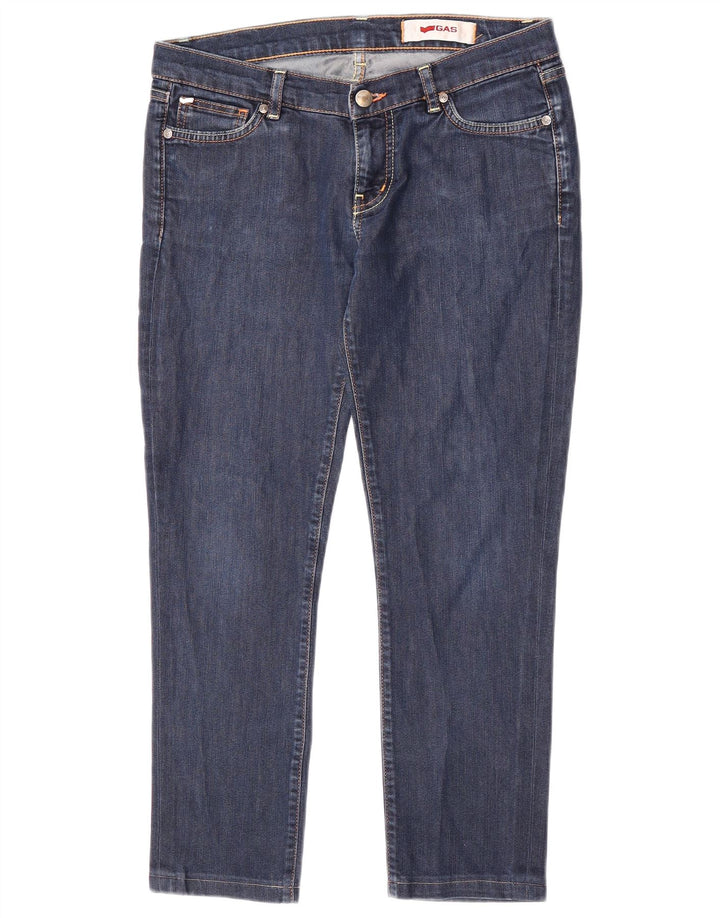 Damskie jeansy GAS Crop W29 L24 Niebieskie bawełniane