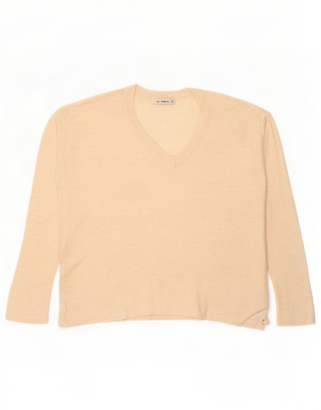 Damski top oversize z długim rękawem Zara UK 14, średni beż nakrapiany