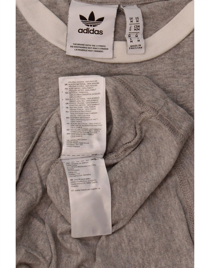 Adidas Męska Koszulka Top Średnia Szara Bawełna
