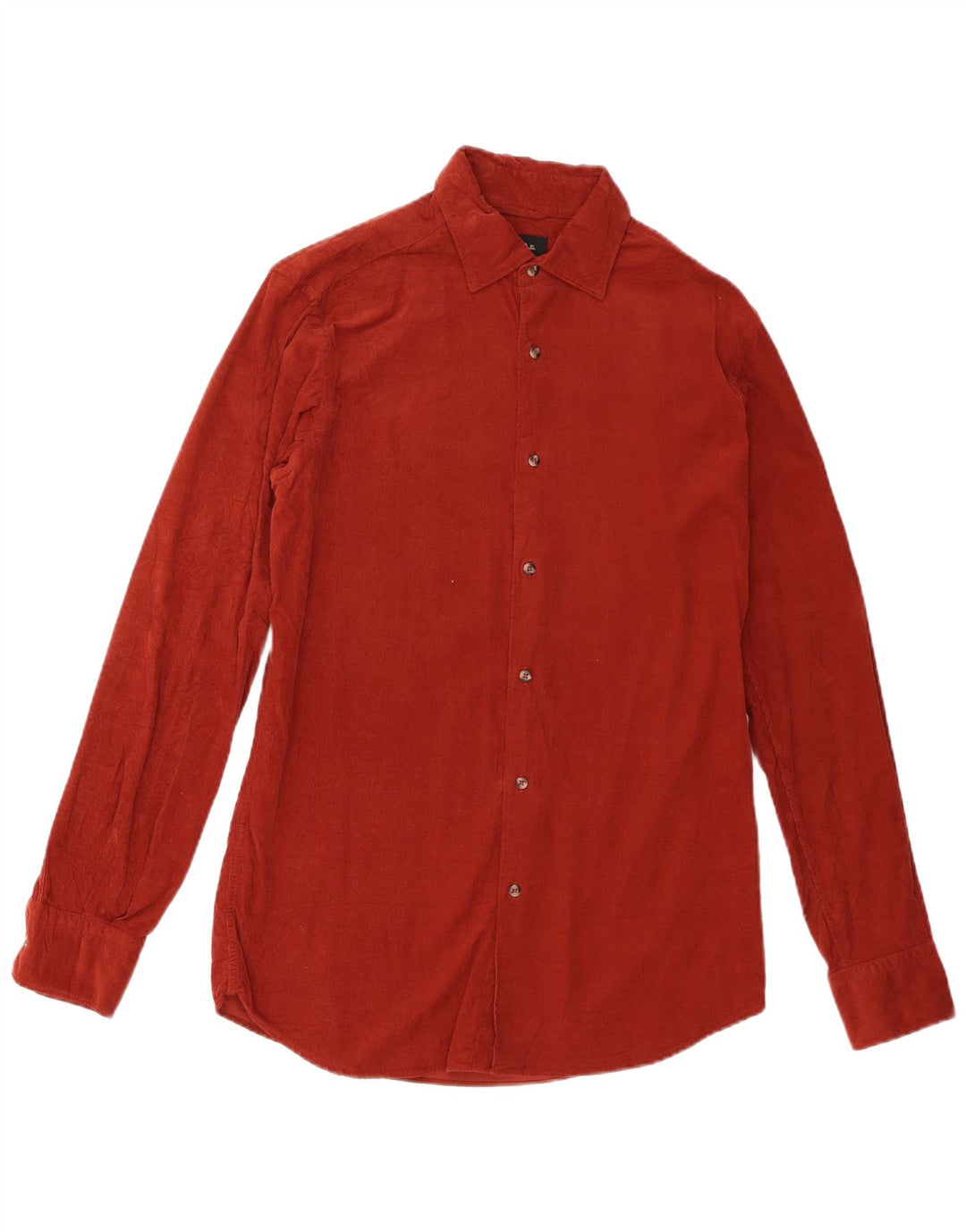 Męska koszula sztruksowa Massimo Dutti, mała, czerwona, bawełniana
