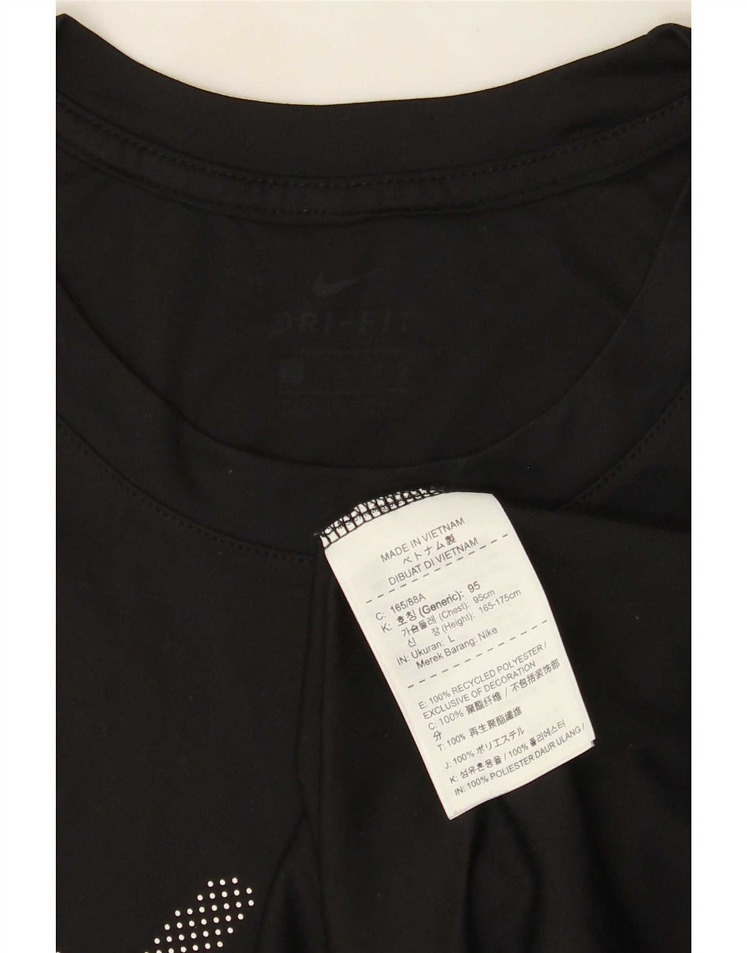 Męska kamizelka z grafiką Nike Dri Fit, duża, czarna, poliestrowa