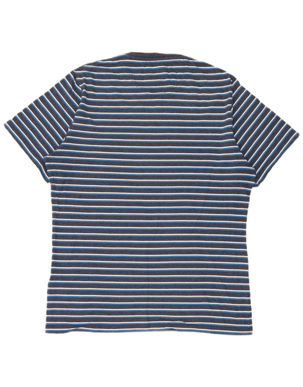T-shirt męski Barbour, bawełniany, średni, granatowy w paski