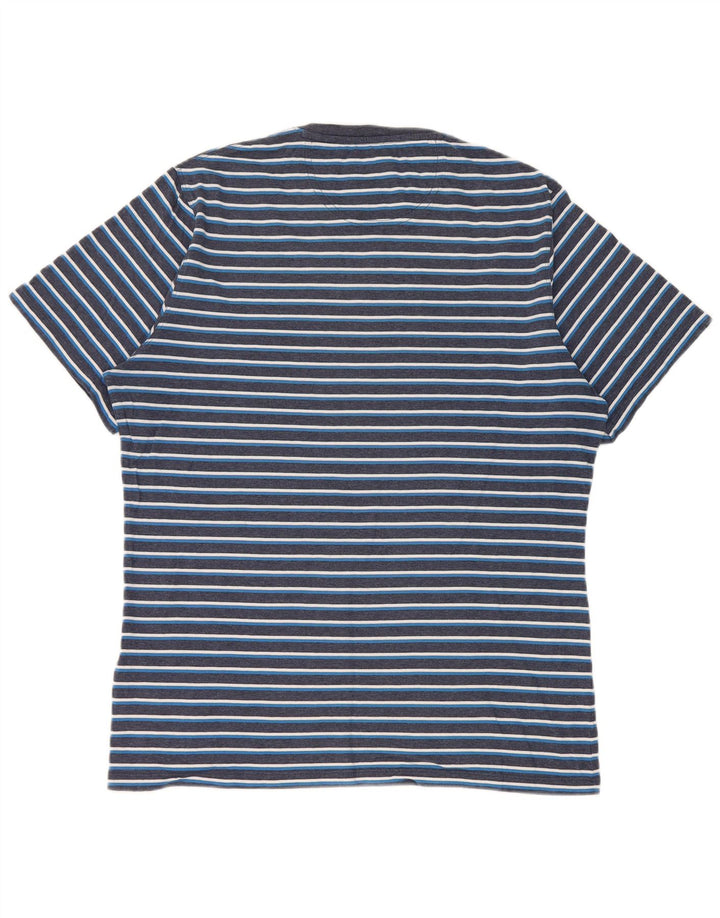 T-shirt męski Barbour, bawełniany, średni, granatowy w paski