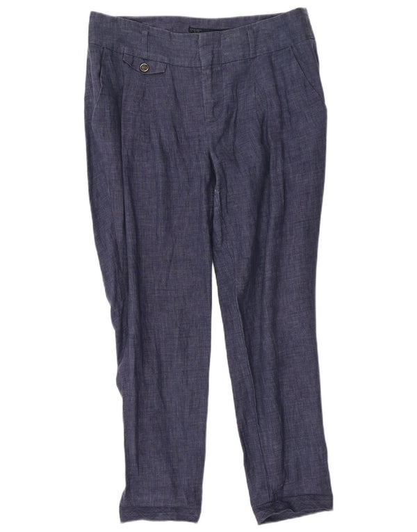 Spodnie damskie Zara Pegged Chino Medium W28 L28 Granatowe