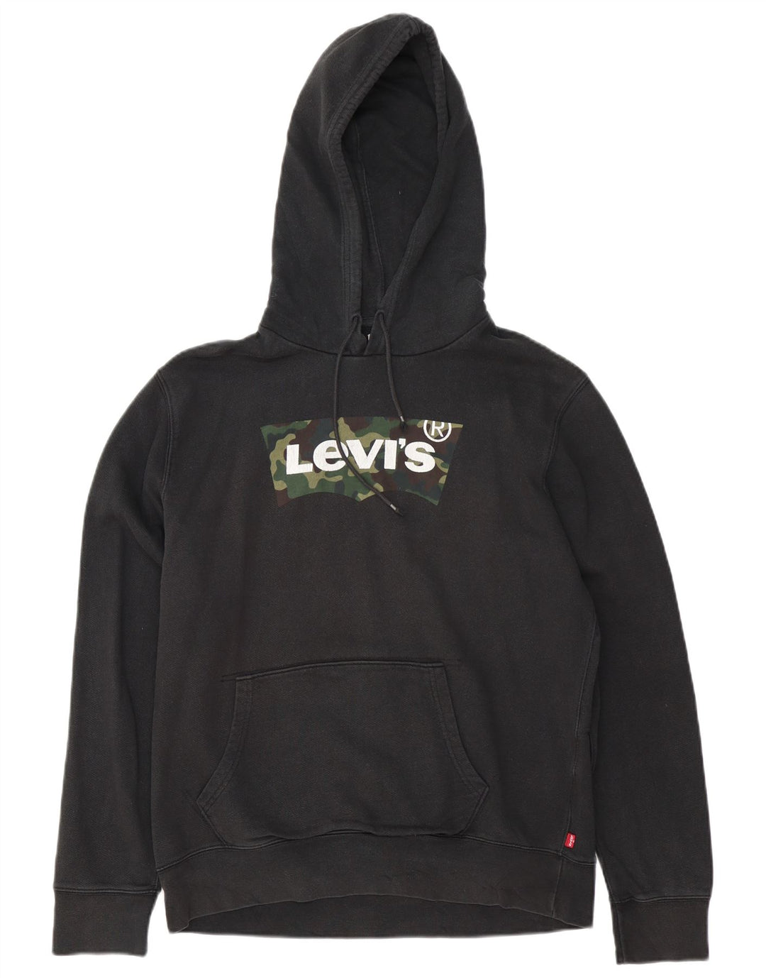 Męski sweter z kapturem z grafiką Levi's, średni czarny, bawełniany