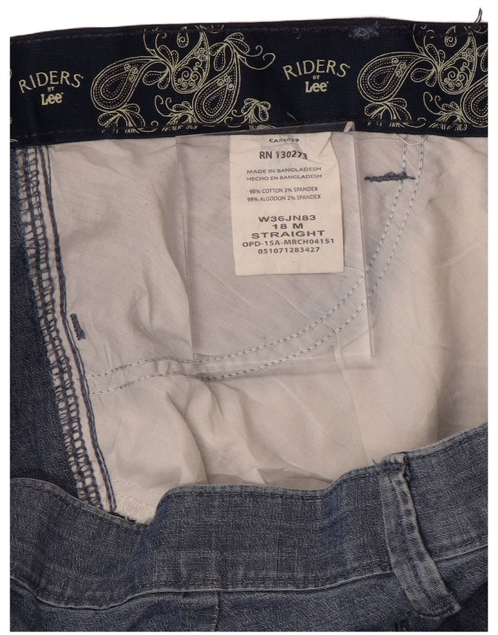 Spodnie damskie LEE Riders z wysokim stanem US 18 2XL W36 L31 Niebieskie