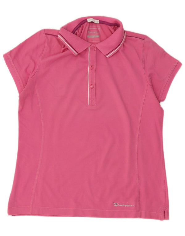 Damska koszulka polo Champion Easy Fit UK 16, duża, różowa