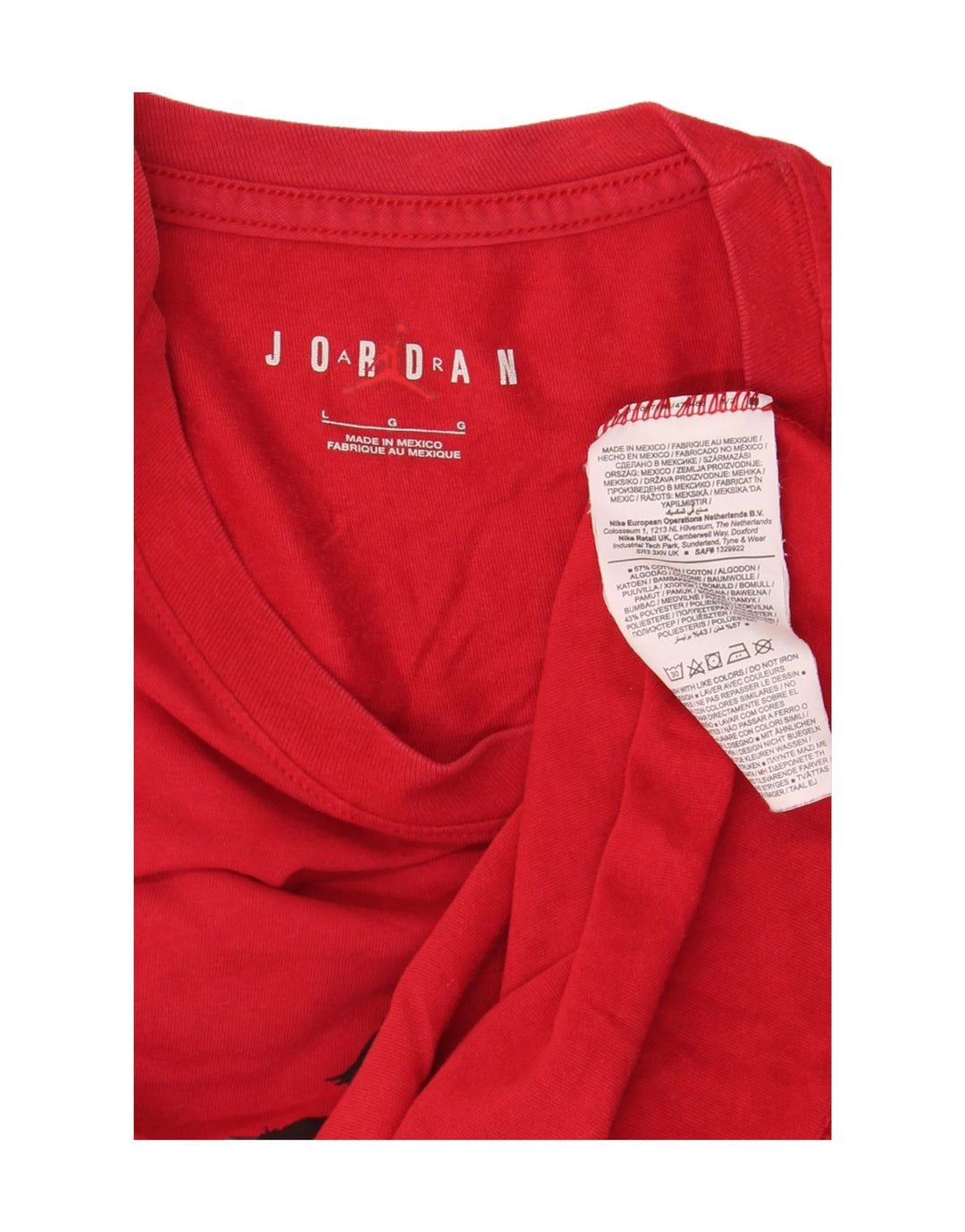 T-shirt męski Jordan, duży, czerwony, bawełniany