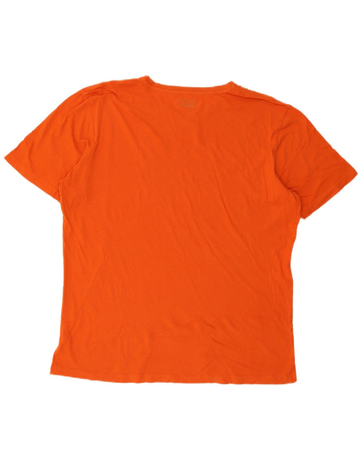 Męski T-shirt z grafiką Kappa Top 2XL Pomarańczowy