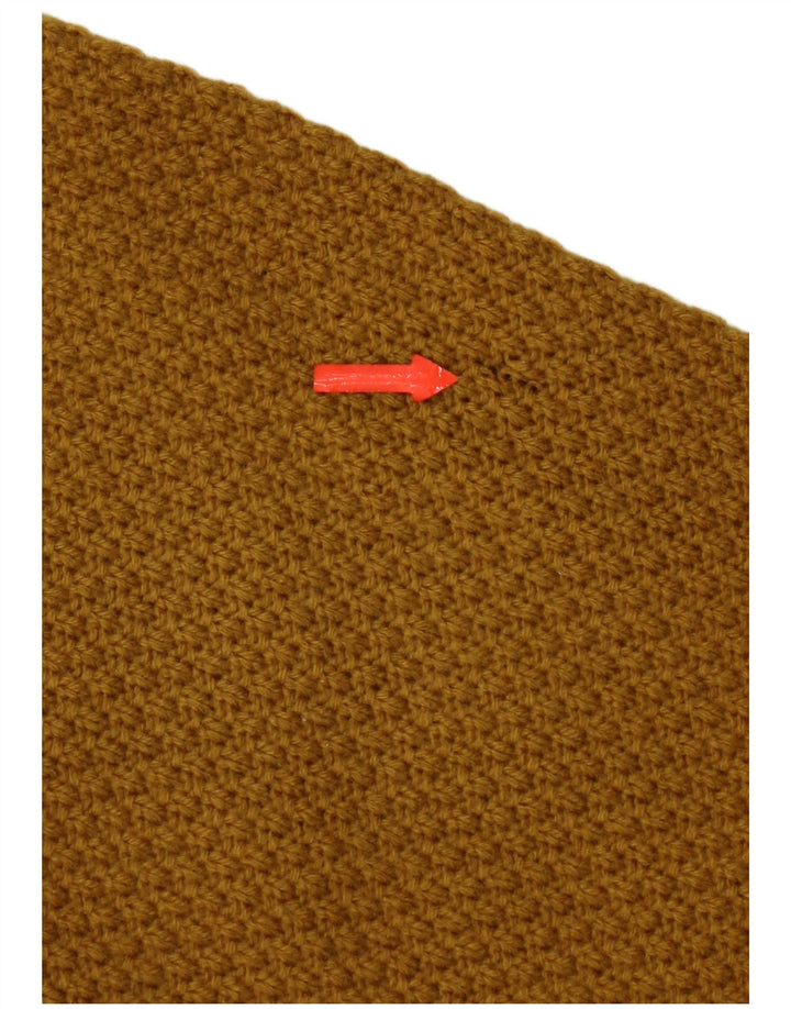 Sweter męski rozpinany w stylu vintage IT 50 Średni żółty geometryczny wełniany