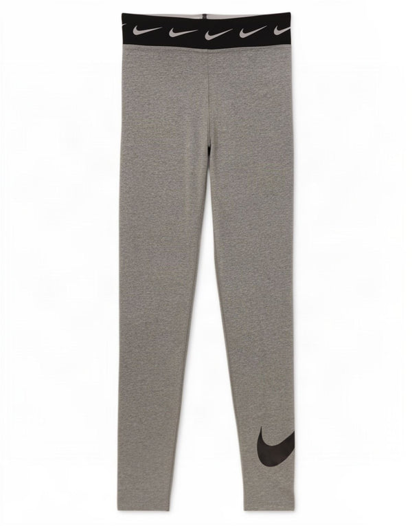 Damskie legginsy Nike Graphic UK 6 XS, szara bawełna z blokami kolorów