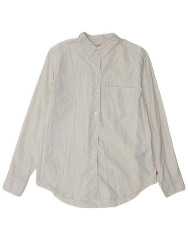 Damska koszula Levi's Boyfriend Fit UK 10, mała, biała, bawełniana
