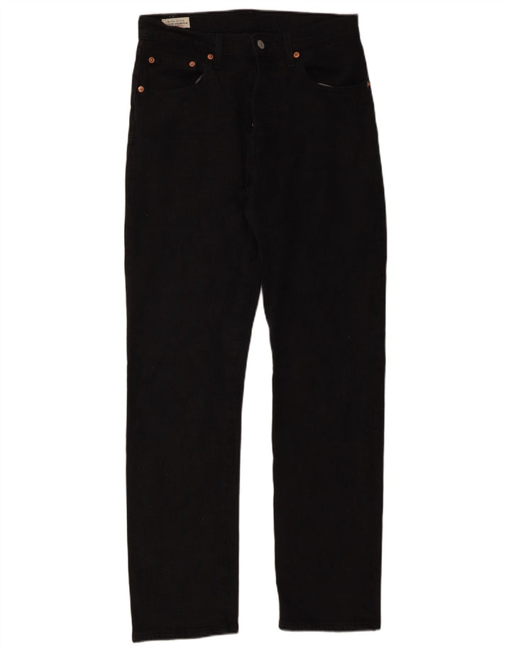 Męskie dżinsy Levi's 501 Straight W27 L30 Czarna bawełna