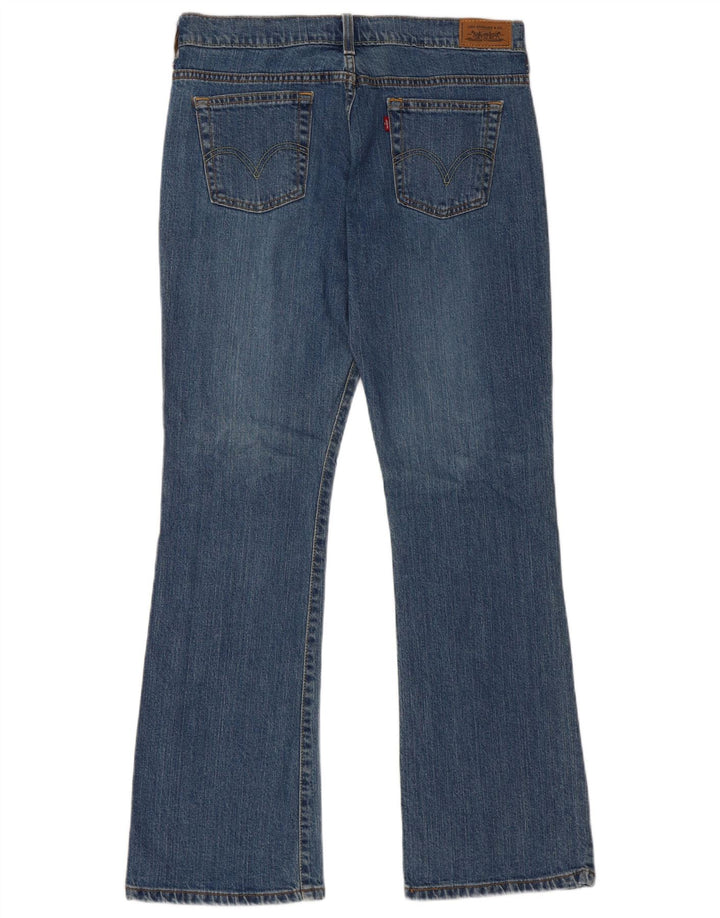 Damskie dżinsy Levi's 515 Bootcut US 12, duże, W34 L32, niebieska bawełna