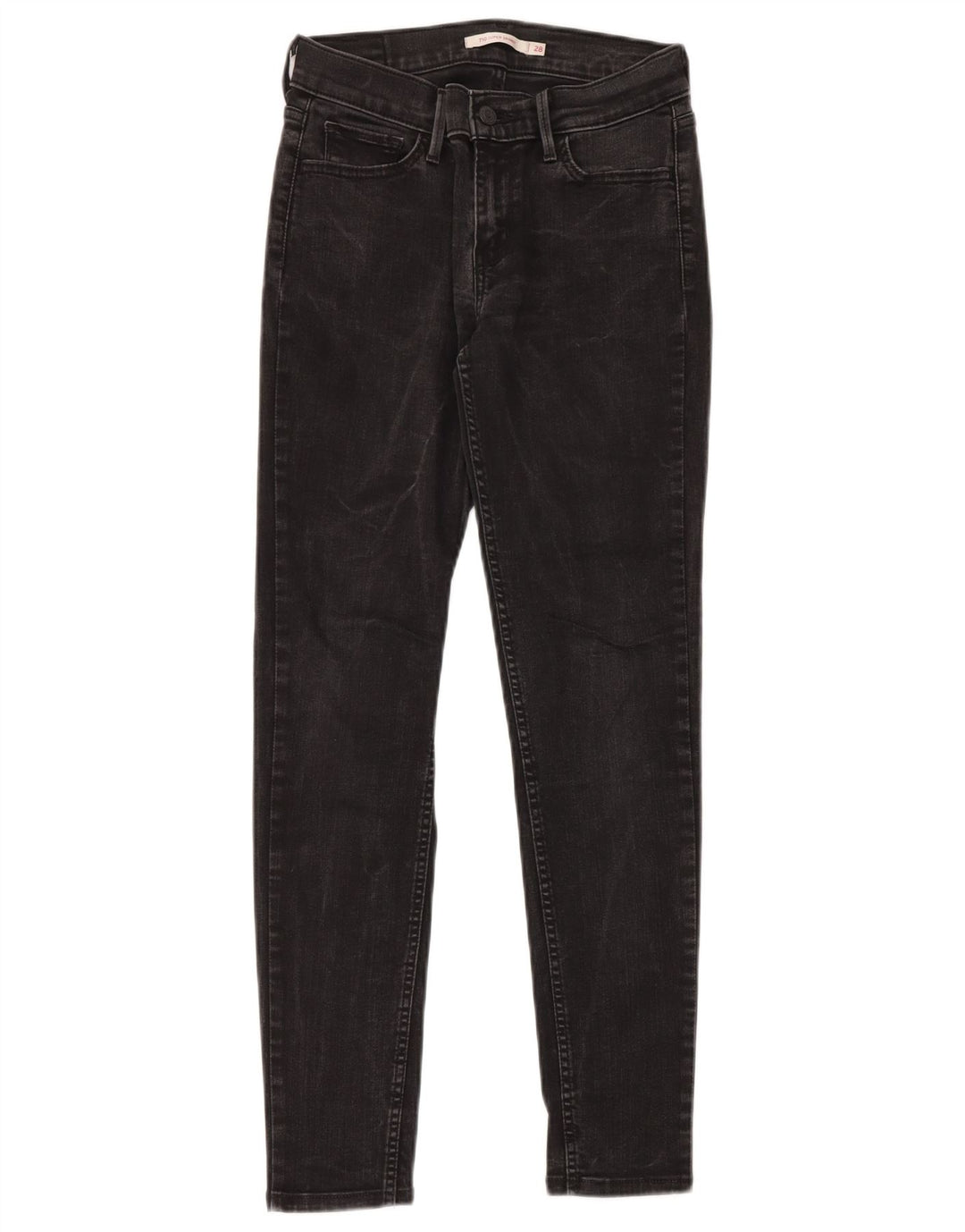 Damskie jeansy LEVI'S 710 Super Skinny W28 L28 Czarna bawełna