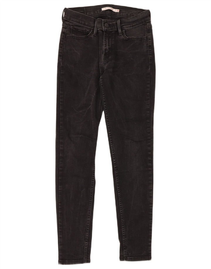 Damskie jeansy LEVI'S 710 Super Skinny W28 L28 Czarna bawełna