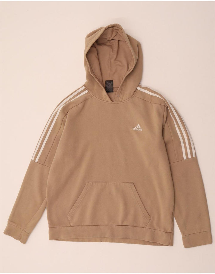 Adidas Męska bluza z kapturem, średnia beżowa bawełna