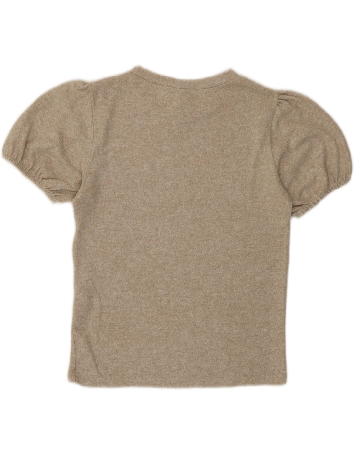 T-shirt damski Zara Top UK 12 Medium Beige Flecked Viscose