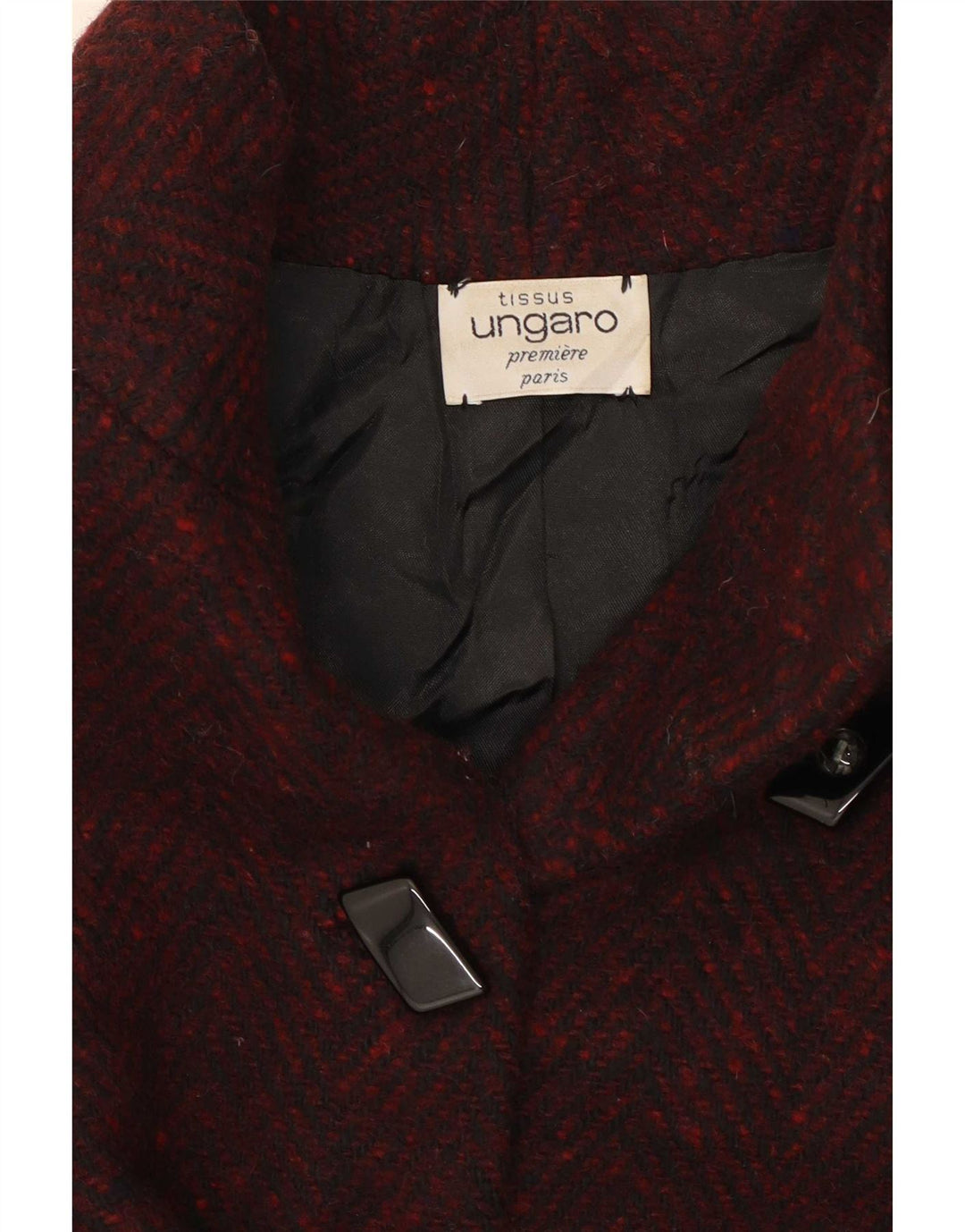 Płaszcz damski Ungaro UK 12, średni burgund, nakrapiany