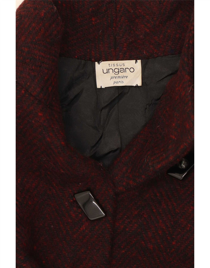 Płaszcz damski Ungaro UK 12, średni burgund, nakrapiany