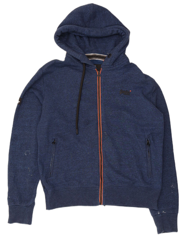 Męski sweter z kapturem i zamkiem Superdry, 2XL, granatowy, bawełniany
