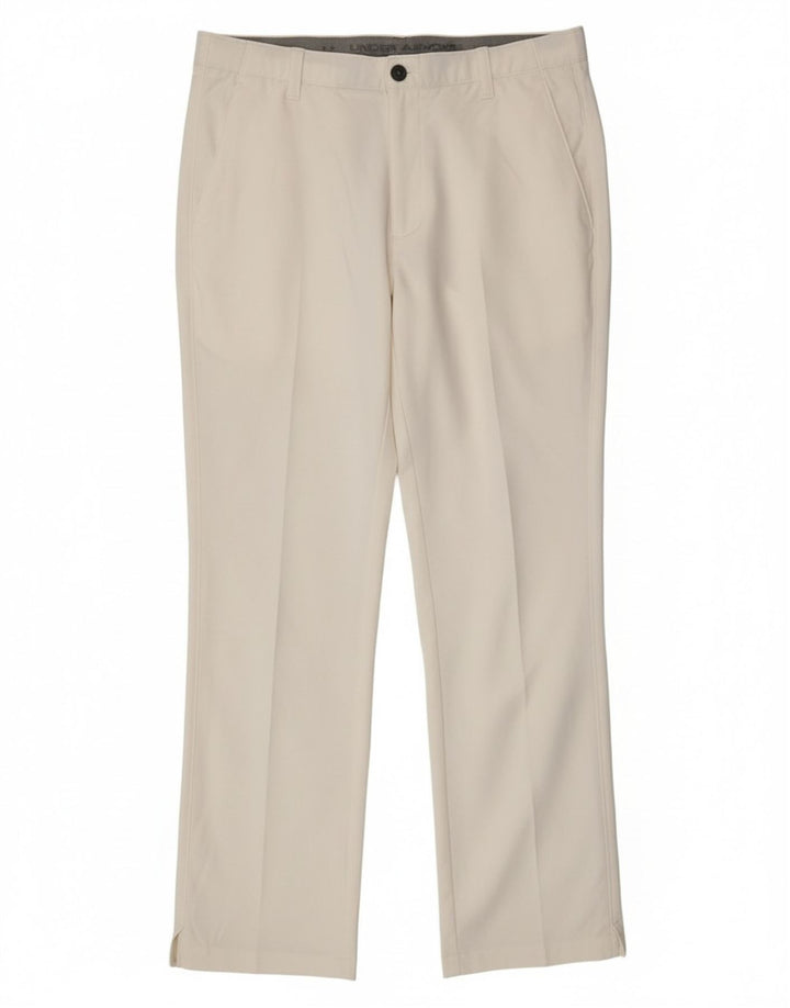 Spodnie damskie Under Armour Straight Chino W38 L32 Biały nylon
