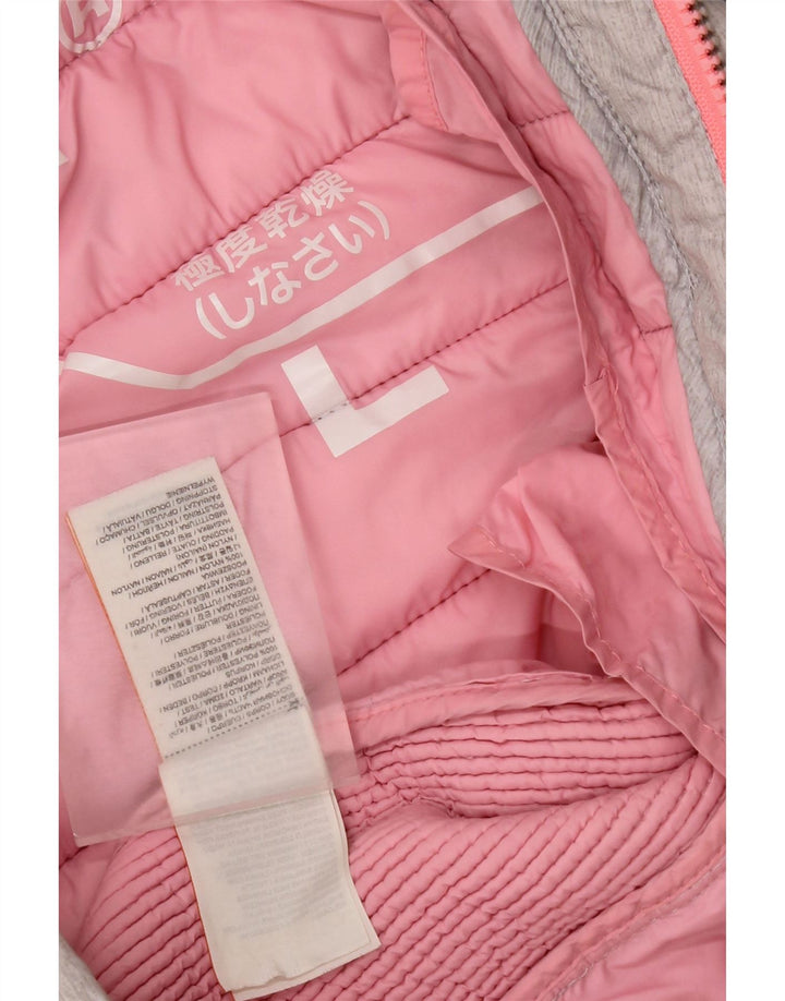 Damska wyściełana kurtka z kapturem Superdry UK 14, duża, szary poliester