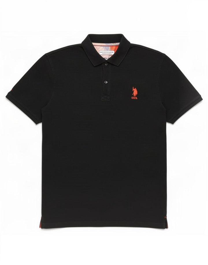 US Polo Assn. Męska dopasowana koszula, średnia czarna, bawełniana