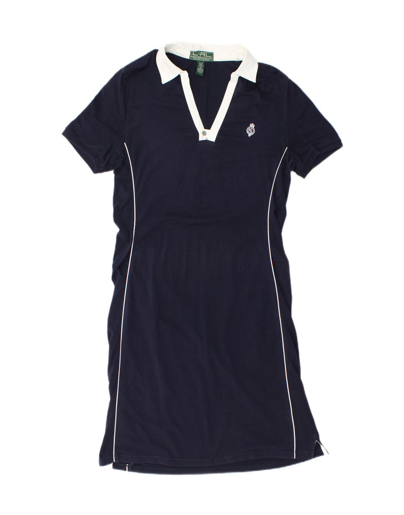 RALPH LAUREN Womens Polo Dress UK 12 Medium Navy Blue Cotton Vintage Ralph Lauren and Second-Hand Ralph Lauren from Messina Hembry 