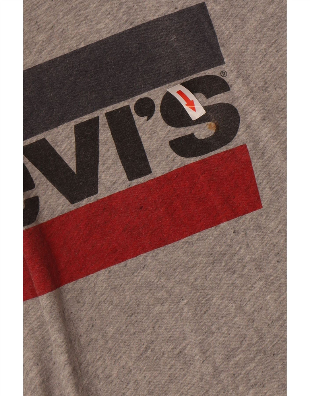 Damska koszulka z grafiką Levi's Top UK 12 Średnioszara bawełna z plamkami