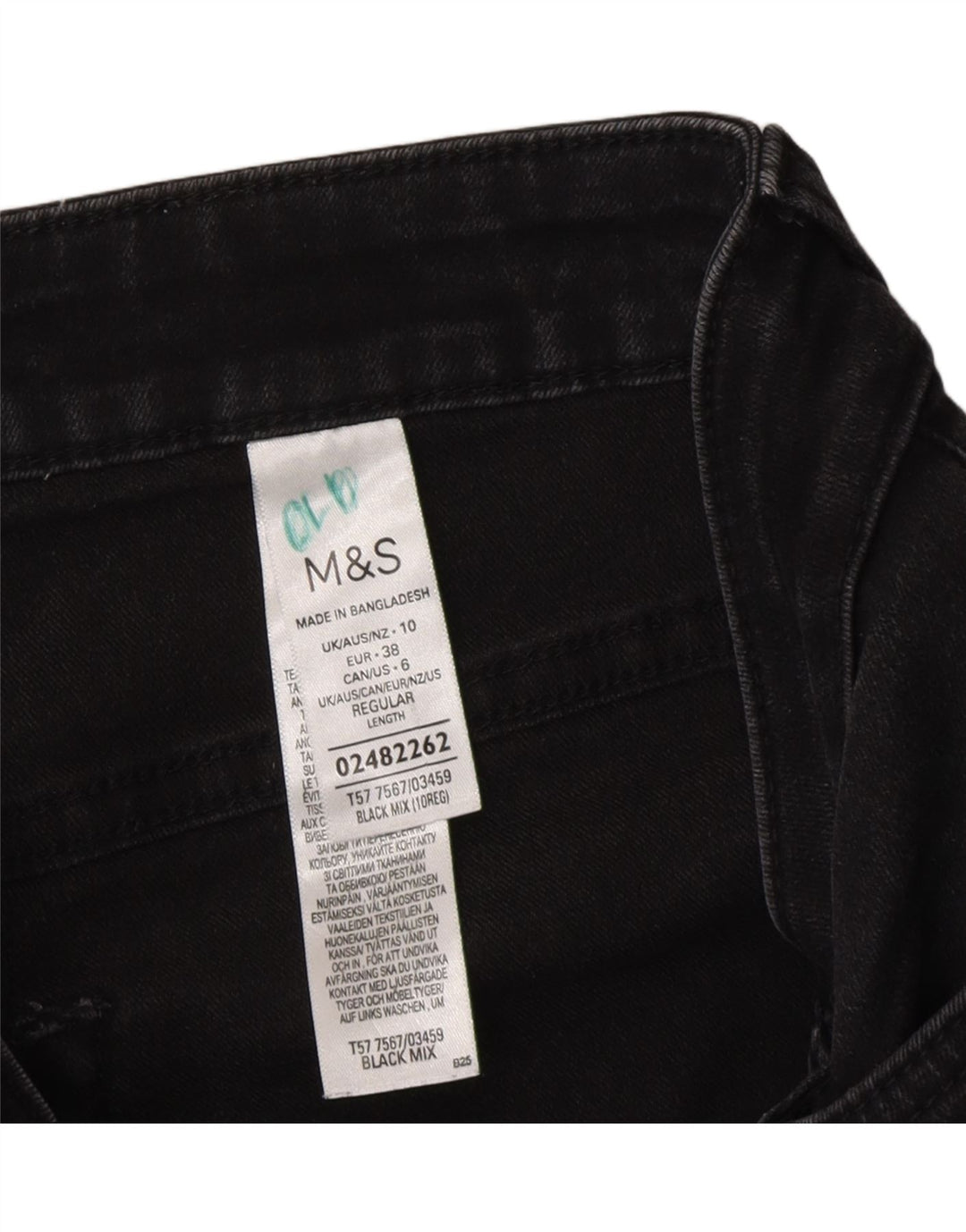 Marks & Spencer Damskie jeansy rozkloszowane UK 10 Small W26 L30 Szara bawełna