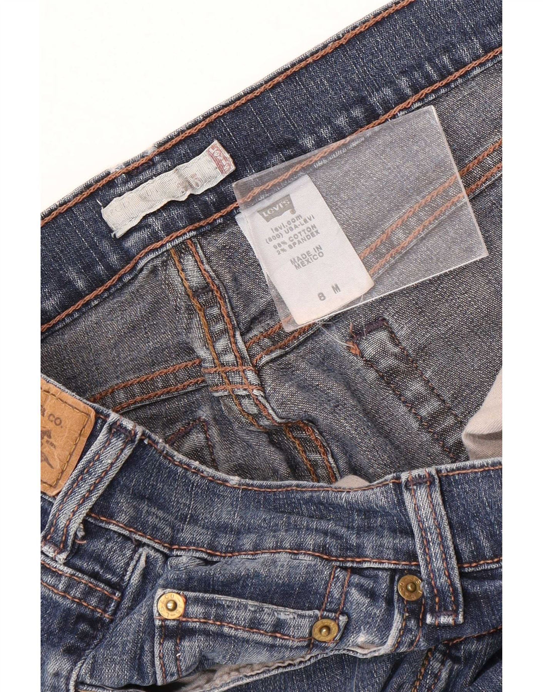 Damskie jeansy Levi's 515 Bootcut US 8 Medium W30 L31 Niebieska bawełna