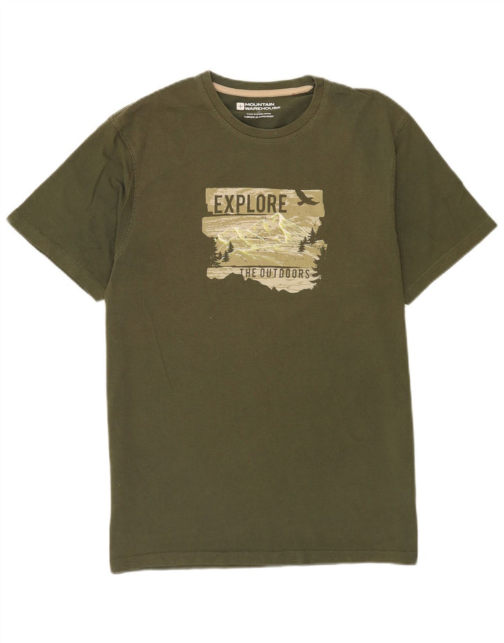 Męski T-shirt z grafiką Mountain Warehouse, średni zielony