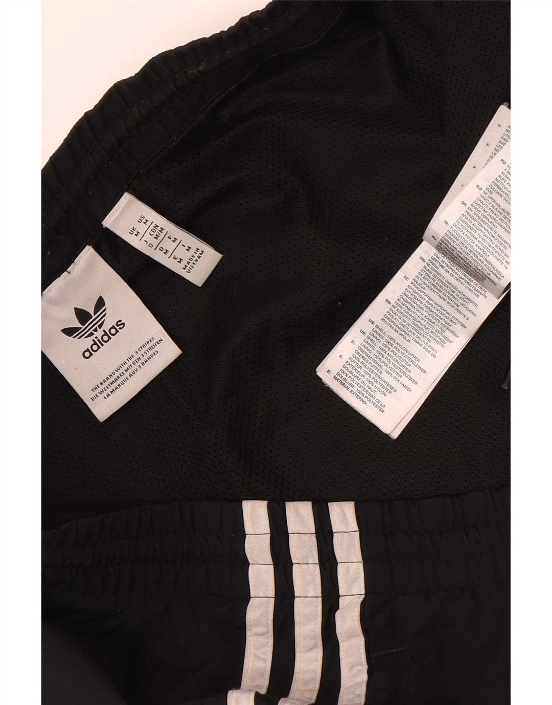 Adidas Męskie spodnie dresowe Joggery Średni czarny poliester z blokami kolorów