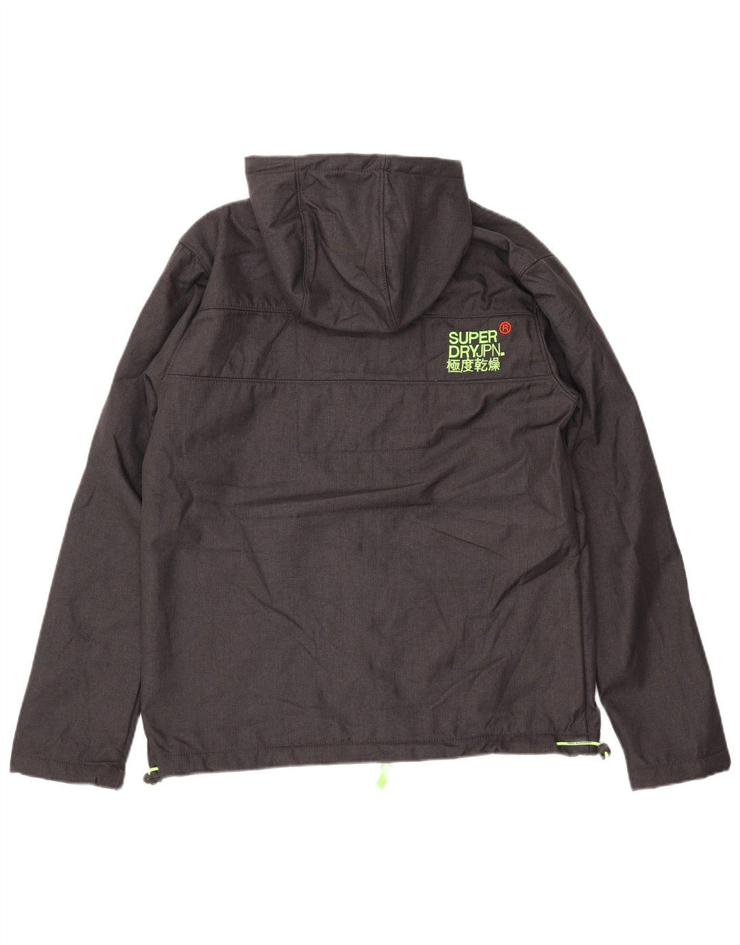 Męska kurtka wiatrówka SUPERDRY Windtrekker z kapturem UK 42 XL, szary nylon