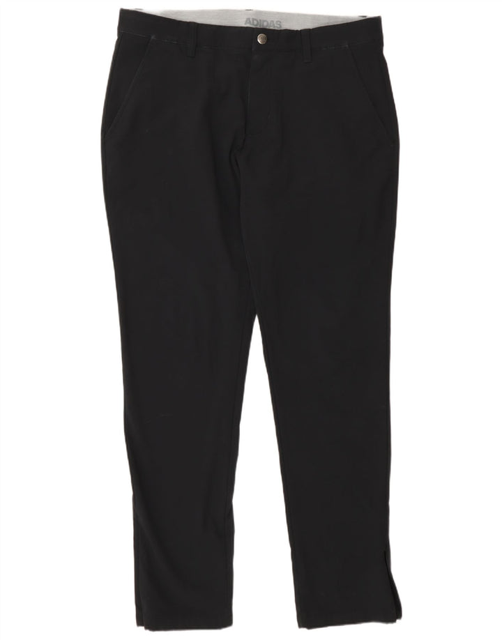 Męskie spodnie Chino Adidas Slim W34 L32 Czarny poliester