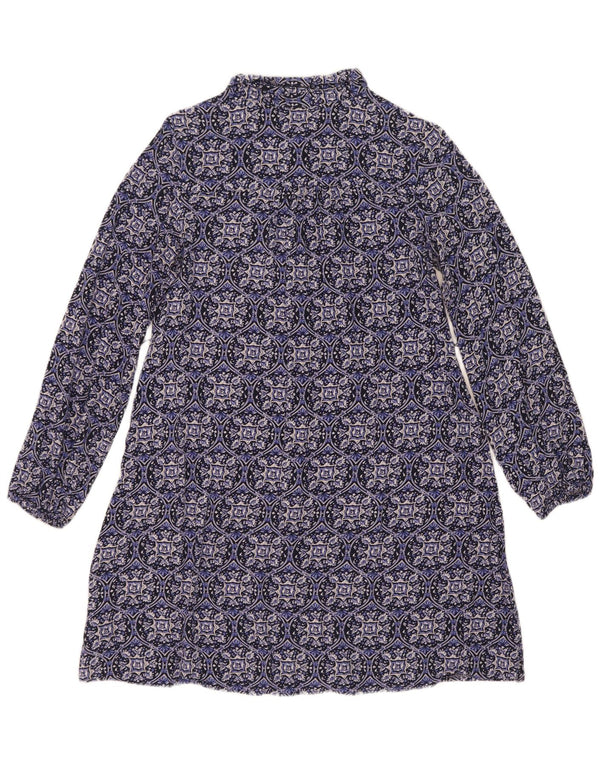Damska sukienka koszulowa Marks & Spencer UK 10 Small, niebieska, w kwiaty, wiskoza
