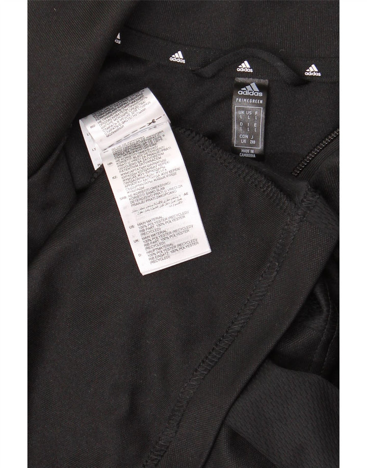 Męska bluza dresowa Aeroready z grafiką ADIDAS, duża, czarna, poliestrowa