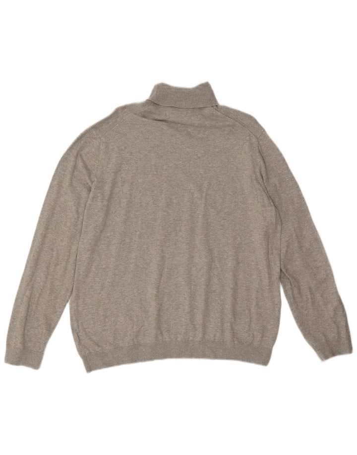 Marks & Spencer Męski sweter z golfem XL, szary, bawełniany