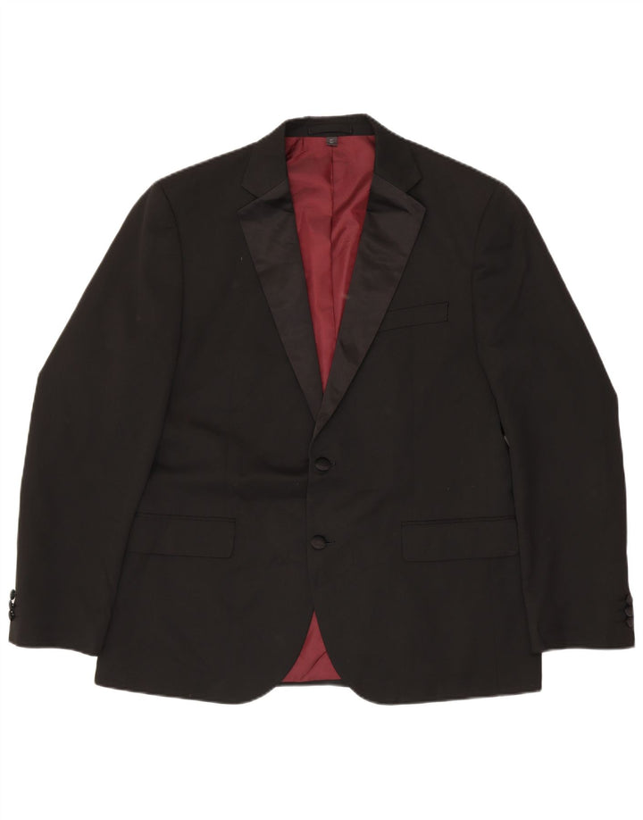 Marks & Spencer Męska marynarka zapinana na 2 guziki, UK 42 XL, czarny poliester