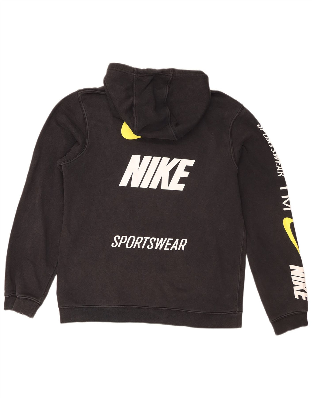 Męski sweter z kapturem Nike z grafiką, średni czarny, bawełniany