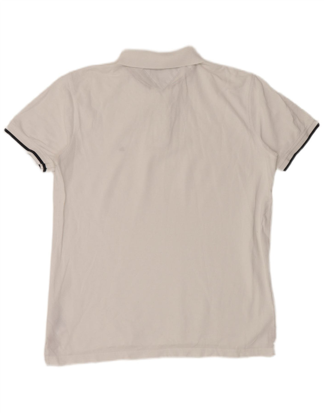 Męska koszulka polo o regularnym kroju TOMMY HILFIGER, duża, biała, bawełniana