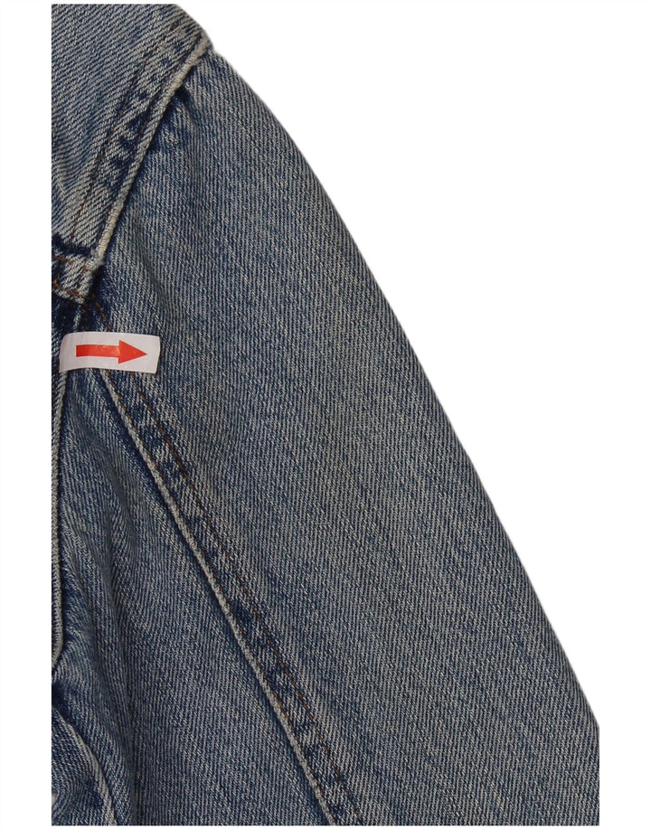 Damska kurtka jeansowa VINTAGE Crop UK 14, średni niebieski