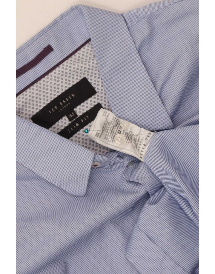 Koszula męska Ted Baker o dopasowanym kroju, rozmiar 16, 1/2, duża, niebieska, bawełniana krata